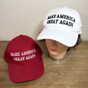 Lot Of 2 Trump Maga Cap Hat President Make America Great Again Strapback Pence